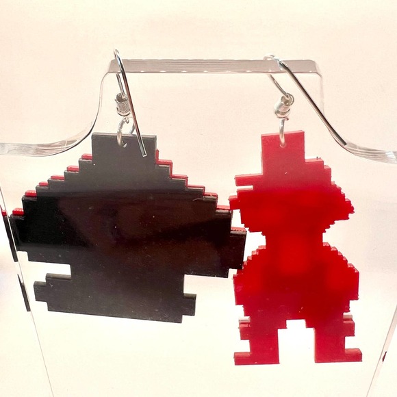 Super Mario Earrings - Mushroom Earrings - Y2K Earrings - Gamer Accessories - Picture 5 of 10